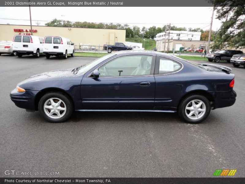 Midnight Blue Metallic / Neutral 2001 Oldsmobile Alero GL Coupe