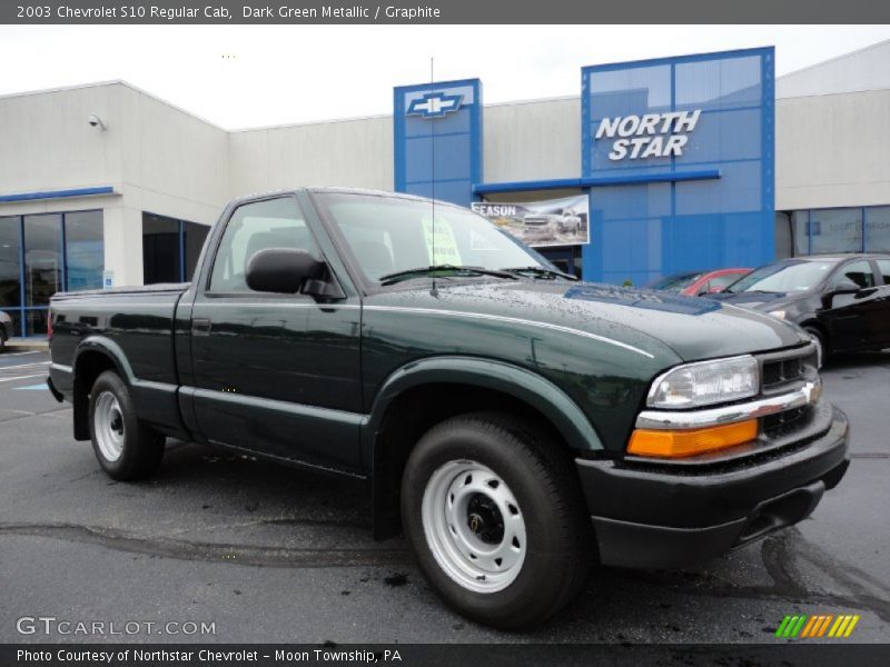 Dark Green Metallic / Graphite 2003 Chevrolet S10 Regular Cab