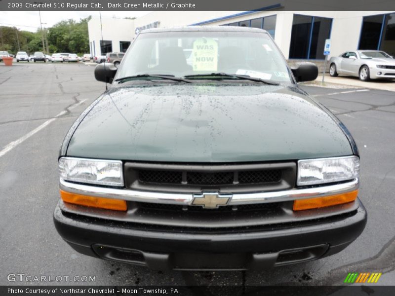 Dark Green Metallic / Graphite 2003 Chevrolet S10 Regular Cab