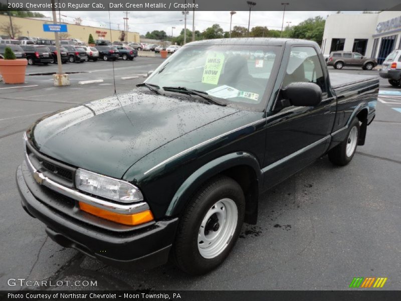 Dark Green Metallic / Graphite 2003 Chevrolet S10 Regular Cab