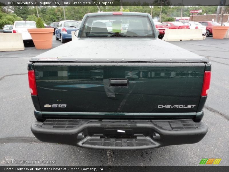Dark Green Metallic / Graphite 2003 Chevrolet S10 Regular Cab