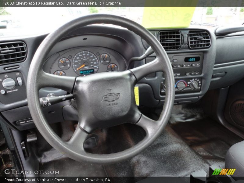 Dark Green Metallic / Graphite 2003 Chevrolet S10 Regular Cab