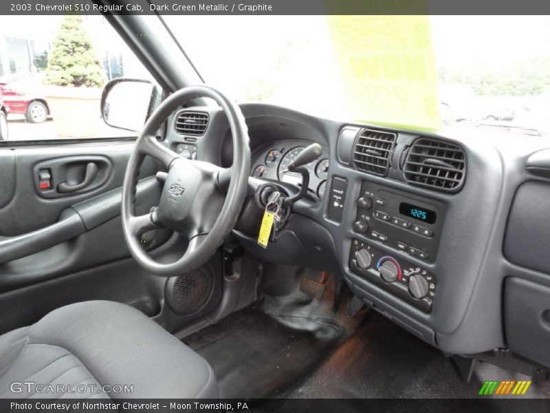 Dark Green Metallic / Graphite 2003 Chevrolet S10 Regular Cab