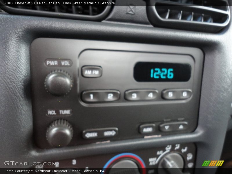 Dark Green Metallic / Graphite 2003 Chevrolet S10 Regular Cab