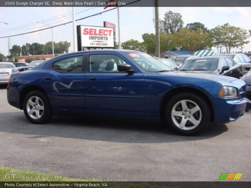 Deep Water Blue Pearl / Dark Slate Gray 2009 Dodge Charger SE