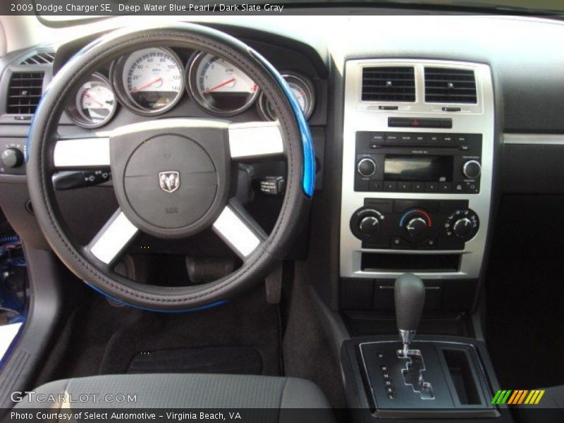 Deep Water Blue Pearl / Dark Slate Gray 2009 Dodge Charger SE