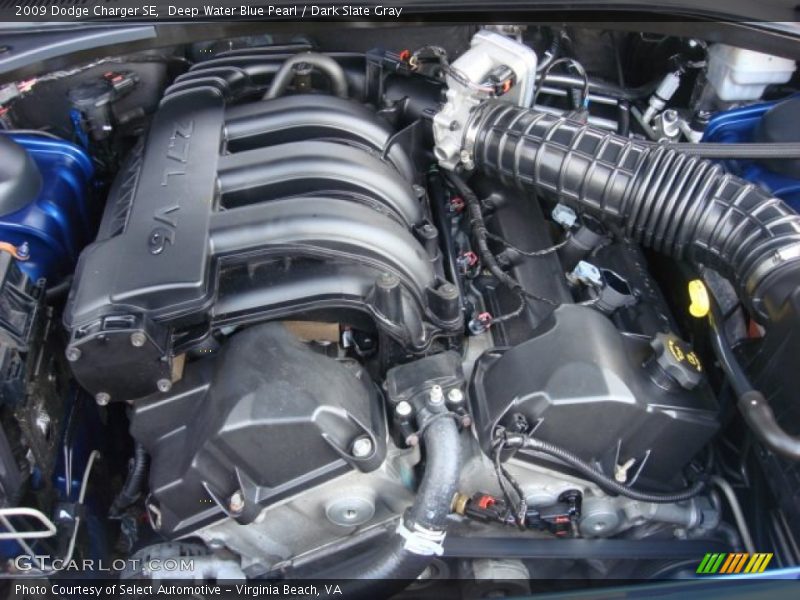 Deep Water Blue Pearl / Dark Slate Gray 2009 Dodge Charger SE