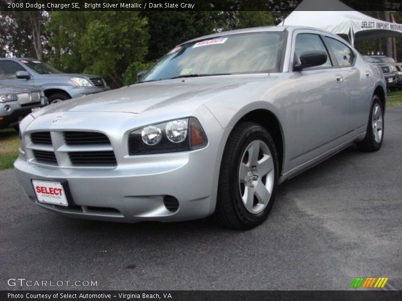 Bright Silver Metallic / Dark Slate Gray 2008 Dodge Charger SE