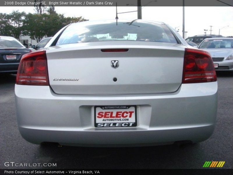 Bright Silver Metallic / Dark Slate Gray 2008 Dodge Charger SE