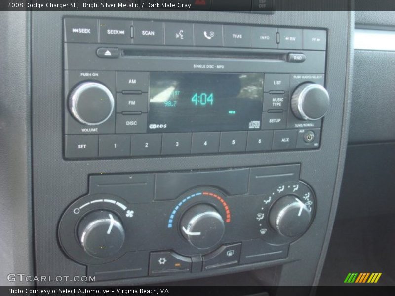 Bright Silver Metallic / Dark Slate Gray 2008 Dodge Charger SE