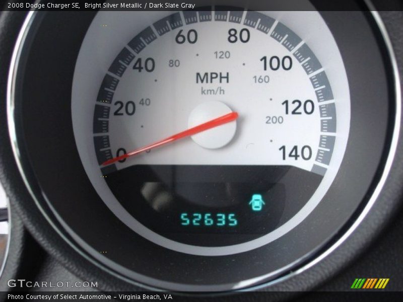 Bright Silver Metallic / Dark Slate Gray 2008 Dodge Charger SE