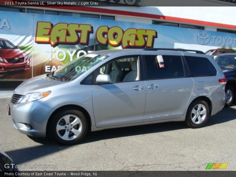 Silver Sky Metallic / Light Gray 2011 Toyota Sienna LE