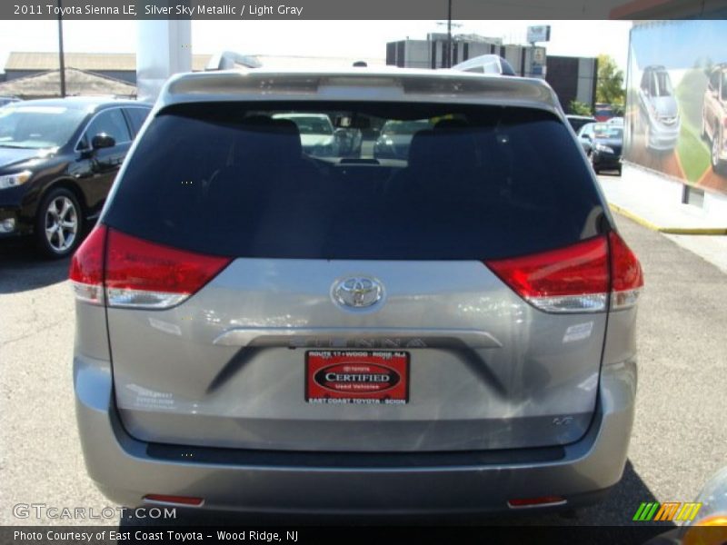 Silver Sky Metallic / Light Gray 2011 Toyota Sienna LE