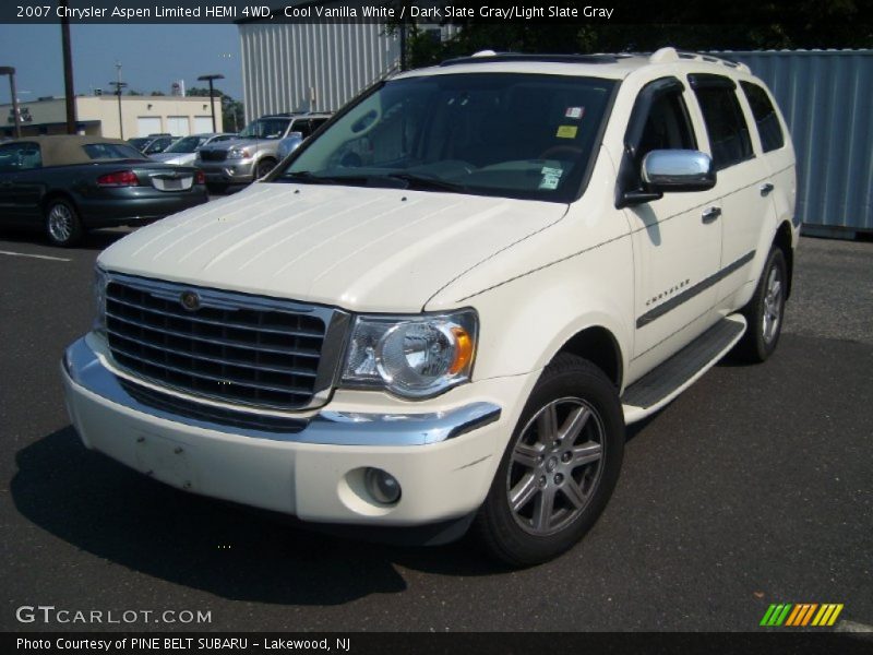 Cool Vanilla White / Dark Slate Gray/Light Slate Gray 2007 Chrysler Aspen Limited HEMI 4WD