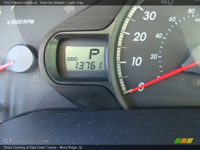 Silver Sky Metallic / Light Gray 2011 Toyota Sienna LE