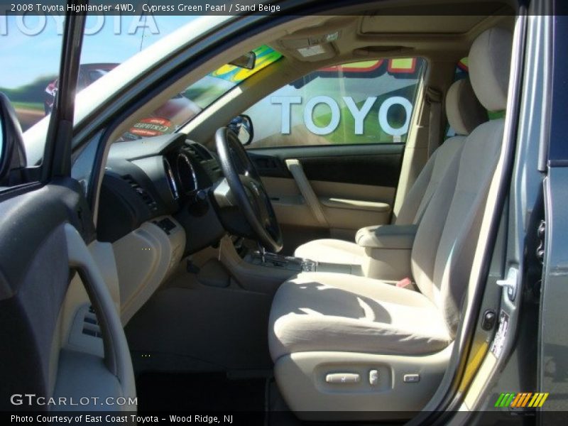 Cypress Green Pearl / Sand Beige 2008 Toyota Highlander 4WD