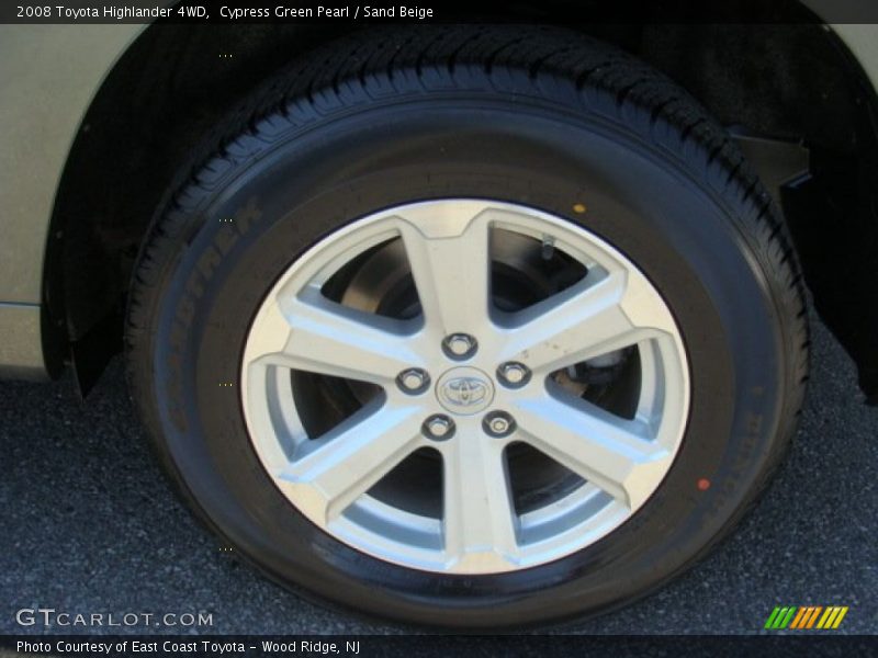 Cypress Green Pearl / Sand Beige 2008 Toyota Highlander 4WD
