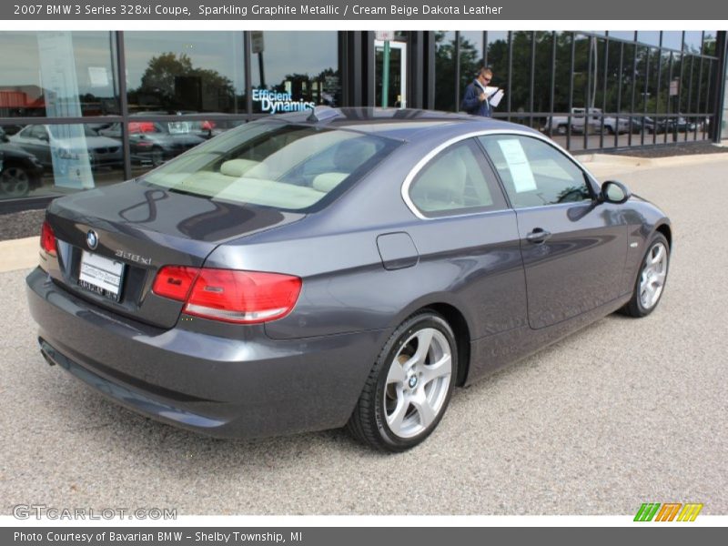 Sparkling Graphite Metallic / Cream Beige Dakota Leather 2007 BMW 3 Series 328xi Coupe