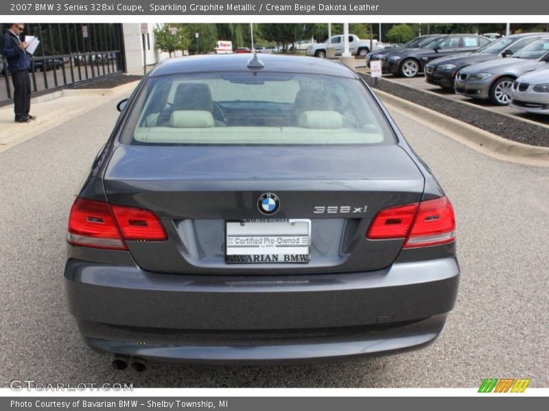 Sparkling Graphite Metallic / Cream Beige Dakota Leather 2007 BMW 3 Series 328xi Coupe