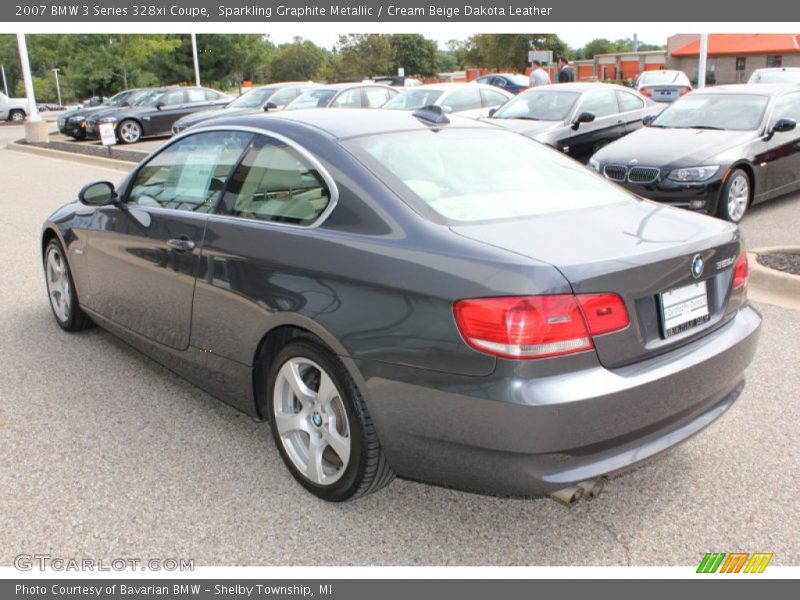Sparkling Graphite Metallic / Cream Beige Dakota Leather 2007 BMW 3 Series 328xi Coupe