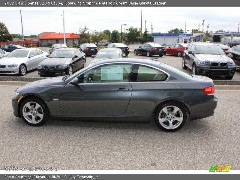Sparkling Graphite Metallic / Cream Beige Dakota Leather 2007 BMW 3 Series 328xi Coupe