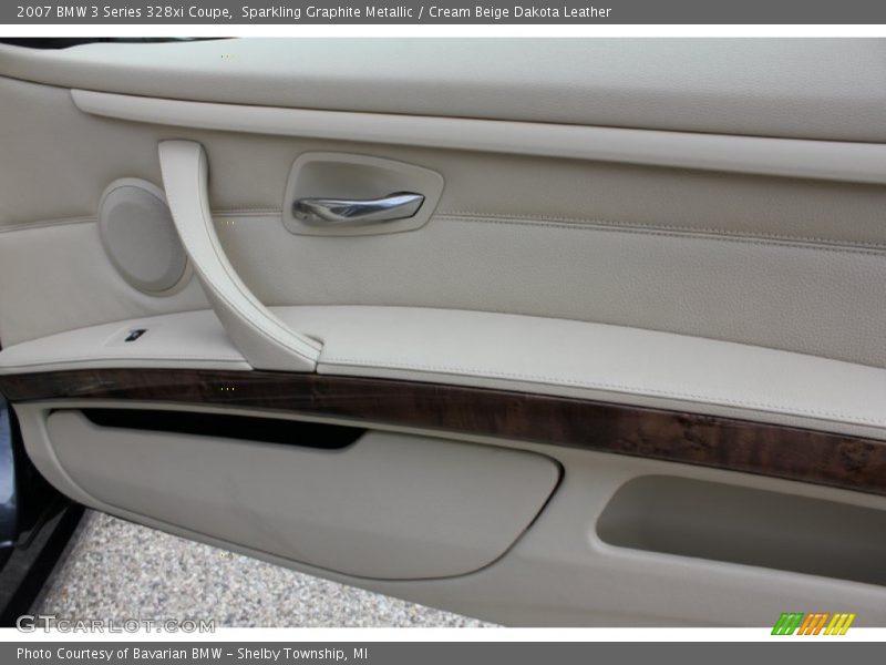 Sparkling Graphite Metallic / Cream Beige Dakota Leather 2007 BMW 3 Series 328xi Coupe
