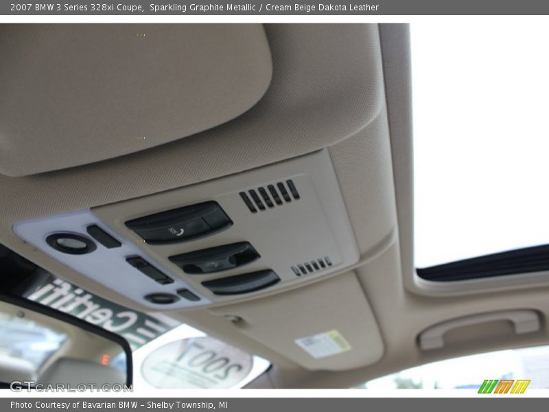 Sparkling Graphite Metallic / Cream Beige Dakota Leather 2007 BMW 3 Series 328xi Coupe