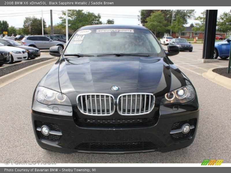 Black Sapphire Metallic / Saddle Brown 2008 BMW X6 xDrive50i