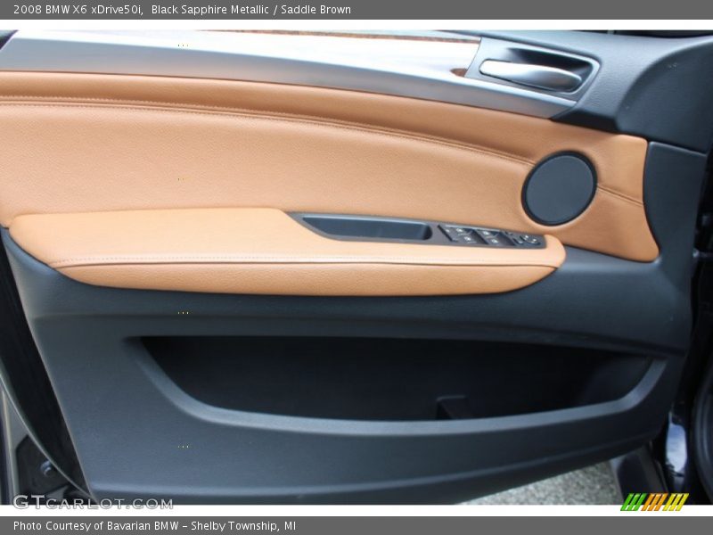 Black Sapphire Metallic / Saddle Brown 2008 BMW X6 xDrive50i