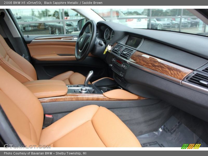 Black Sapphire Metallic / Saddle Brown 2008 BMW X6 xDrive50i