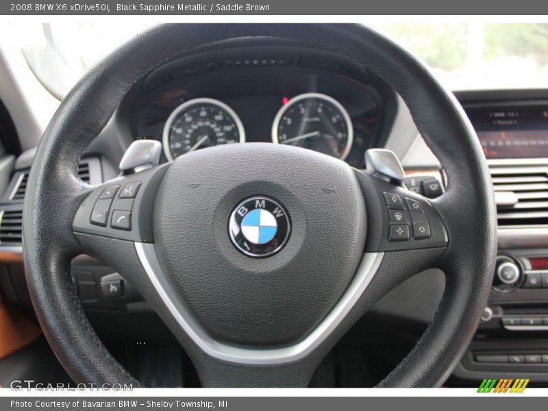 Black Sapphire Metallic / Saddle Brown 2008 BMW X6 xDrive50i