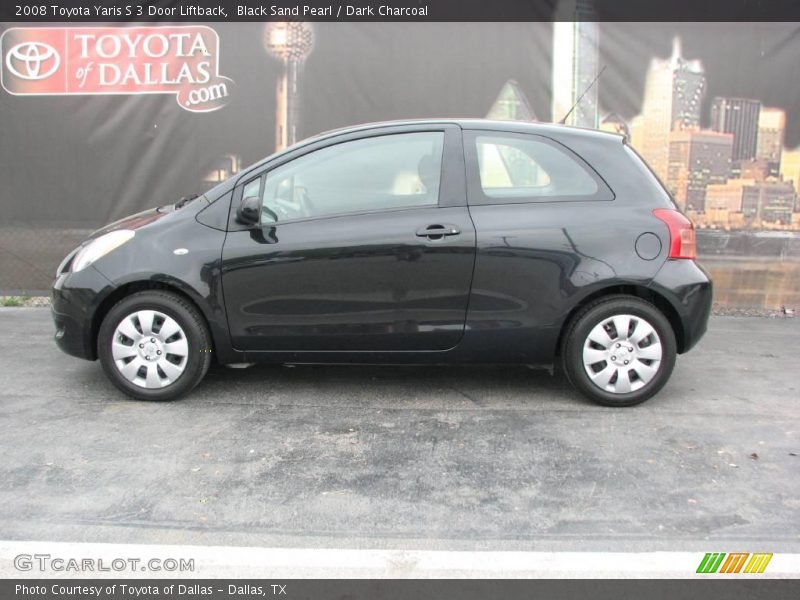 Black Sand Pearl / Dark Charcoal 2008 Toyota Yaris S 3 Door Liftback