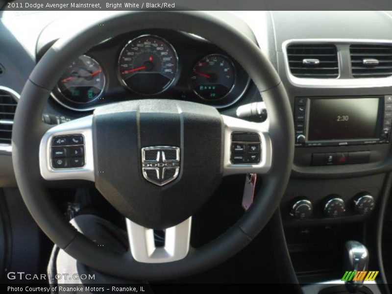 Bright White / Black/Red 2011 Dodge Avenger Mainstreet