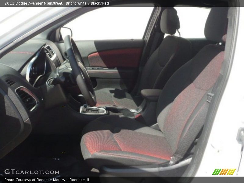 Bright White / Black/Red 2011 Dodge Avenger Mainstreet