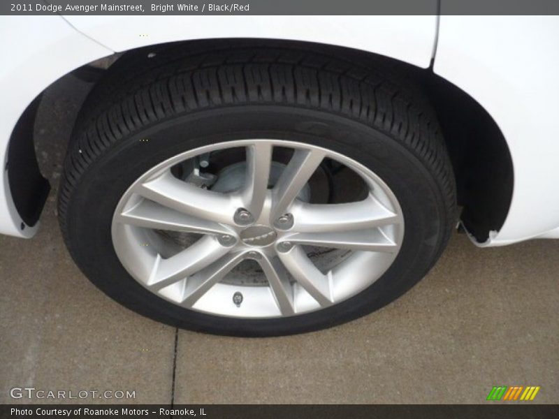 Bright White / Black/Red 2011 Dodge Avenger Mainstreet