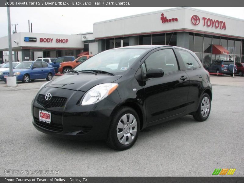 Black Sand Pearl / Dark Charcoal 2008 Toyota Yaris S 3 Door Liftback