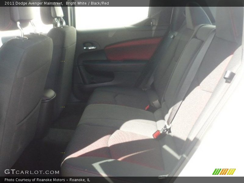 Bright White / Black/Red 2011 Dodge Avenger Mainstreet