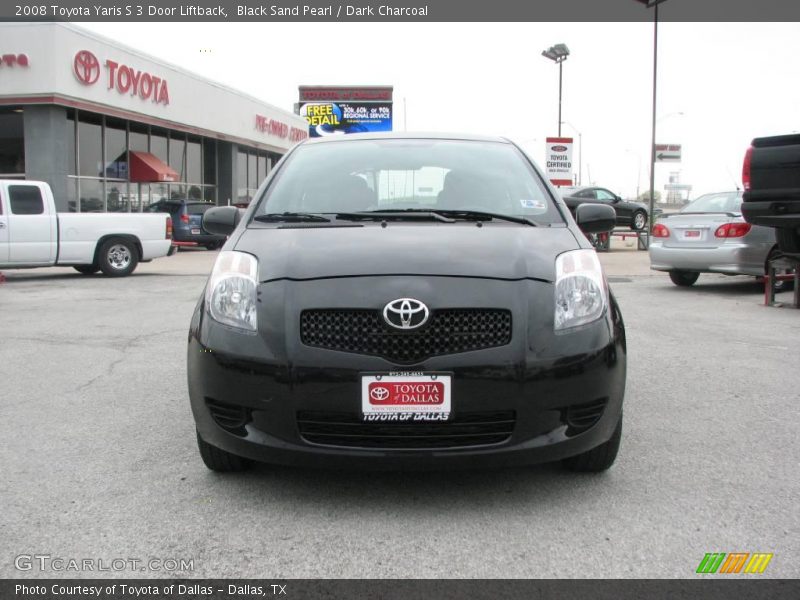 Black Sand Pearl / Dark Charcoal 2008 Toyota Yaris S 3 Door Liftback