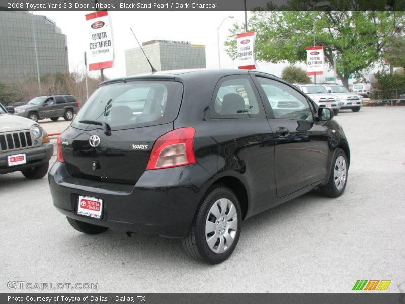 Black Sand Pearl / Dark Charcoal 2008 Toyota Yaris S 3 Door Liftback