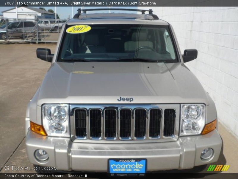Bright Silver Metallic / Dark Khaki/Light Graystone 2007 Jeep Commander Limited 4x4