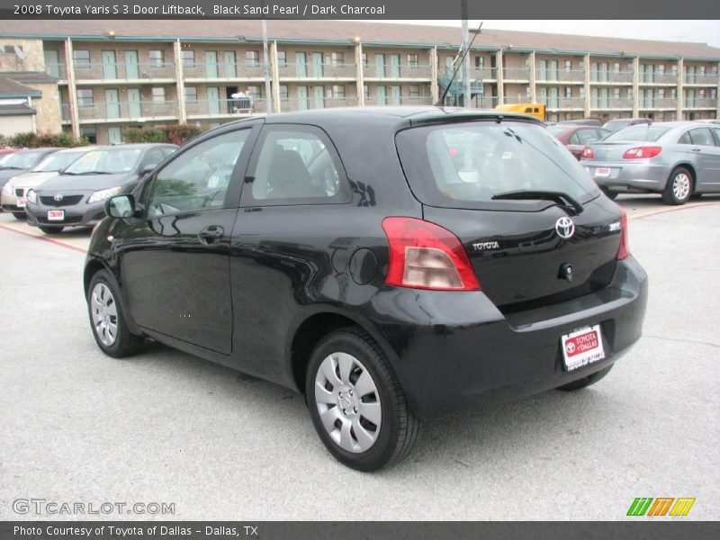 Black Sand Pearl / Dark Charcoal 2008 Toyota Yaris S 3 Door Liftback