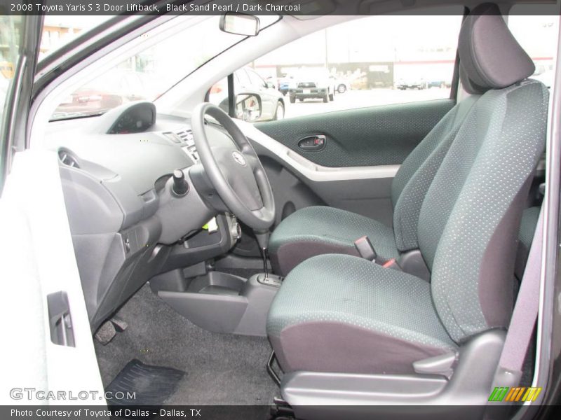 Black Sand Pearl / Dark Charcoal 2008 Toyota Yaris S 3 Door Liftback