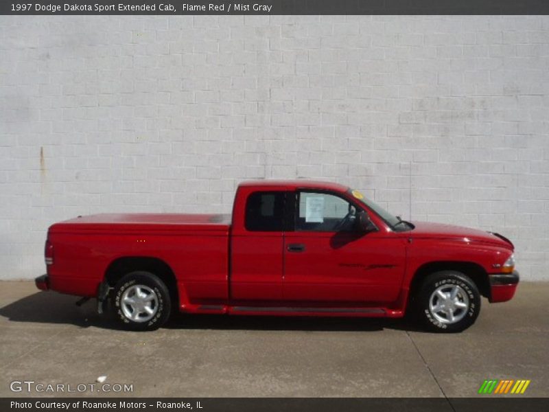 Flame Red / Mist Gray 1997 Dodge Dakota Sport Extended Cab