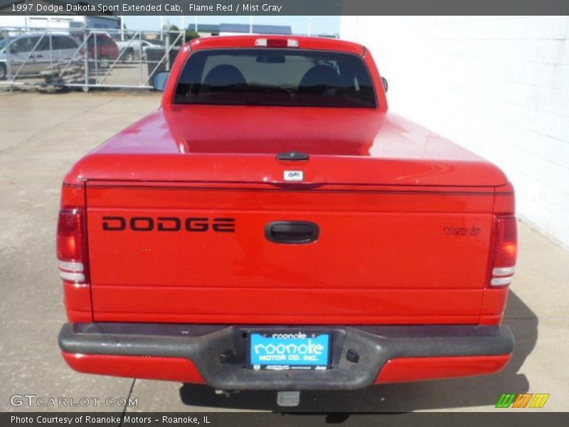 Flame Red / Mist Gray 1997 Dodge Dakota Sport Extended Cab