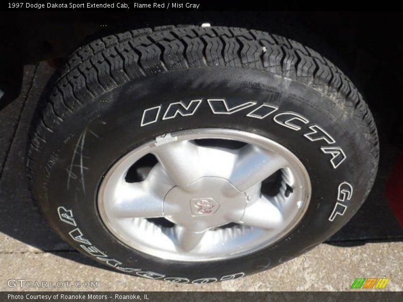 Flame Red / Mist Gray 1997 Dodge Dakota Sport Extended Cab