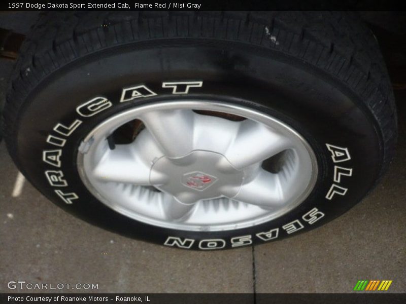 Flame Red / Mist Gray 1997 Dodge Dakota Sport Extended Cab