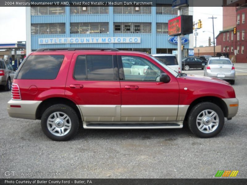 Vivid Red Metallic / Medium Dark Parchment 2004 Mercury Mountaineer V8 AWD
