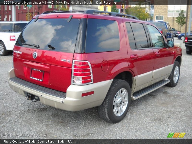Vivid Red Metallic / Medium Dark Parchment 2004 Mercury Mountaineer V8 AWD