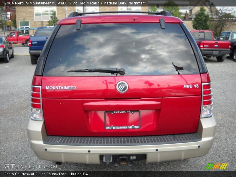 Vivid Red Metallic / Medium Dark Parchment 2004 Mercury Mountaineer V8 AWD