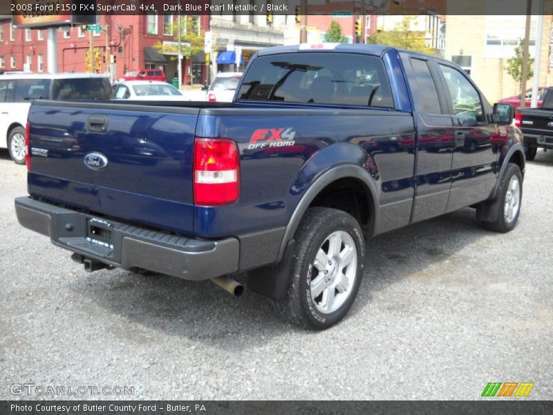 Dark Blue Pearl Metallic / Black 2008 Ford F150 FX4 SuperCab 4x4